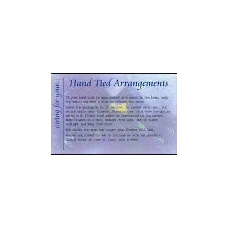 Hand Tie Arrangements-Card Card (x50)