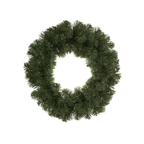 18 Inch Pvc Wreath With 120 Tips With Hang Tag