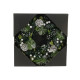 Green &amp; Silver Glitter Pine Cone Wreath (30cm)