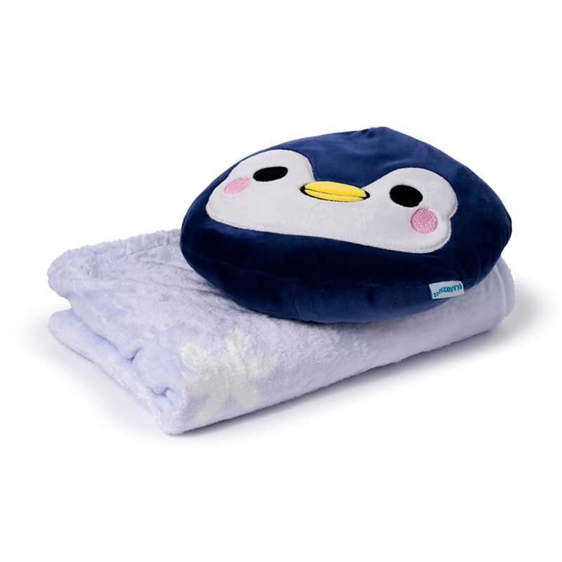 2-in-1 Blankeazzz Plush Toy &amp; Travel Blanket - Adoramals Nico the Penguin
