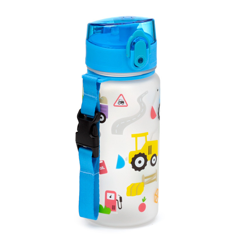 350ml Shatterproof Pop Top Children's Water Bottle - Little Tractors