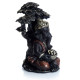 Black and Gold Ganesh Sitting Under Tree