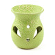 Ceramic Crackled Glaze Cut Out Pattern Oil Burner