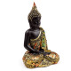 Decorative Black &amp; Orange Gold Thai Buddha - Contemplation