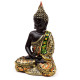 Decorative Black &amp; Orange Gold Thai Buddha - Contemplation
