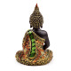 Decorative Black &amp; Orange Gold Thai Buddha - Contemplation