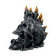 Decorative Ornament - Black Screaming Skull with Candles &amp; Melted Wax