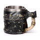 Decorative Tankard - Axe Handle Armoured Skull