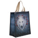 Durable Reusable Shopping Bag - Lisa Parker Guardian of the Fall Wolf
