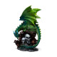 Enchanted Nightmare Dragon - Emerald Spirit of the Forest Skull