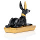 Gold and Black Egyptian Anubis Jackal Figurine