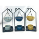 Hanging Porcelain Oil Burner - Eden House Shaped Stand