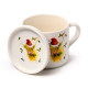 Porcelain Mug &amp; Coaster Lid Set - Christmas Jan Pashley Highland Coo