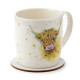 Porcelain Mug &amp; Coaster Set - Jan Pashley Highland Coo Cow