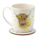 Porcelain Mug &amp; Coaster Set - Jan Pashley Highland Coo Cow
