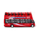 Pull Back Action Toy - Red Open Top Bus