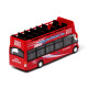 Pull Back Action Toy - Red Open Top Bus