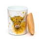 Recycled RPET Set of 2 Storage Jars S/M - Jan Pashley Highland Coo Cow