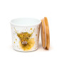 Recycled RPET Set of 2 Storage Jars S/M - Jan Pashley Highland Coo Cow
