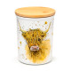 Recycled RPET Set of 2 Storage Jars S/M - Jan Pashley Highland Coo Cow