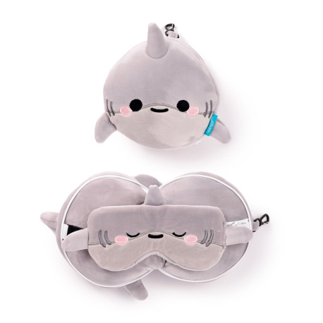 Relaxeazzz Travel Pillow & Eye Mask - Archie the Shark