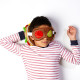 Relaxeazzz Travel Pillow &amp; Eye Mask - Fast Food Burger