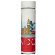 Reusable Stainless Steel Hot &amp; Cold Insulated Drinks Bottle Digital Thermometer - London Icons