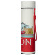 Reusable Stainless Steel Hot &amp; Cold Insulated Drinks Bottle Digital Thermometer - London Icons