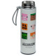 Reusable Stainless Steel Hot &amp; Cold Insulated Drinks Bottle Digital Thermometer - Minecraft Faces