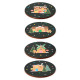 Set of 4 Cork Novelty Coasters - Christmas Baker Street