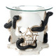 Skull and Serpent Resin Oil &amp; Wax Burner with Glass Dish