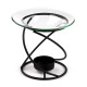 Thin Spiral Black Metal Oil &amp; Wax Burner with Glass Dish