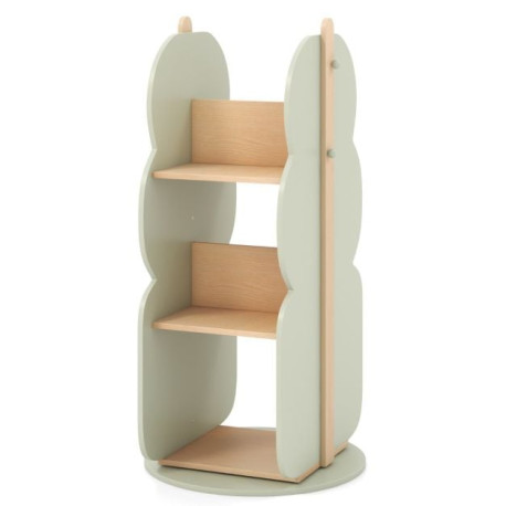 360° Display Corner Book Shelf with Side Hooks for Small Space