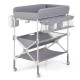 Foldable Baby Changing Table with Wheels and Adjustable Height