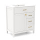 76CM 2-Tier Bathroom Vanity with Sink and Adjustable Shelve