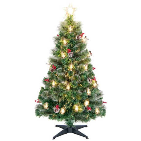 150/180CM  Artificial Christmas Tree with 8 Lighting Modes and Optical Fibers