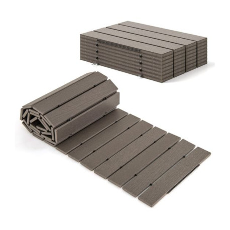 242 cm Outdoor Pathway Roll Out Straight Walkways with Metal Wire Connection