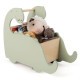 2 in 1 Wooden Baby Push Walker Toddler Shopping Cart with Pine Wood Handle