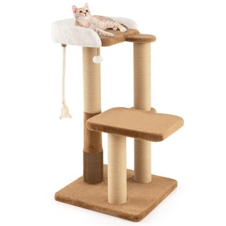 Cat Tree for Indoor Cats with Plush Padded Perch Scratching Posts and Jumping Platform
