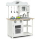 Children&#039;s Wooden Play Kitchen with Cooking Pots and Utensils