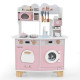 Wooden Kids Kitchen Playset with Coffee Maker for 3+ Years Old