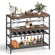 104 CM Wine Rack with 4 Glass Holders
