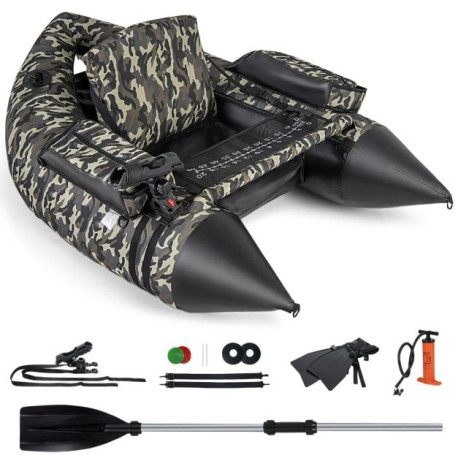 V-Shaped Fishing Float Tube with Rod Holder