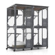 182 cm Tall Large Wooden Cat House with 4 Platforms and 2 Resting Boxes