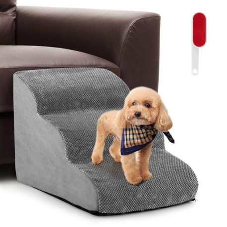 3 Tier Foam Dog Ramp with Gentle Slope Surface