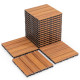 18 Pieces Interlocking Deck Tiles Waterproof Outdoor Flooring Covering