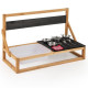 Fir Wood Pretend Play Kitchen with Hanging Hooks and Blackboard