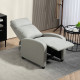 135° Push Back Recliner Armchair, with Footrest - Grey