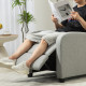 135° Push Back Recliner Armchair, with Footrest - Grey