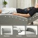 135° Push Back Recliner Armchair, with Footrest - Grey